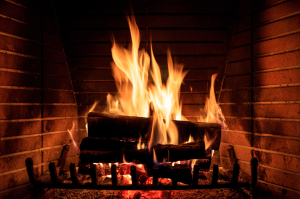 Picture of a wood burning fire