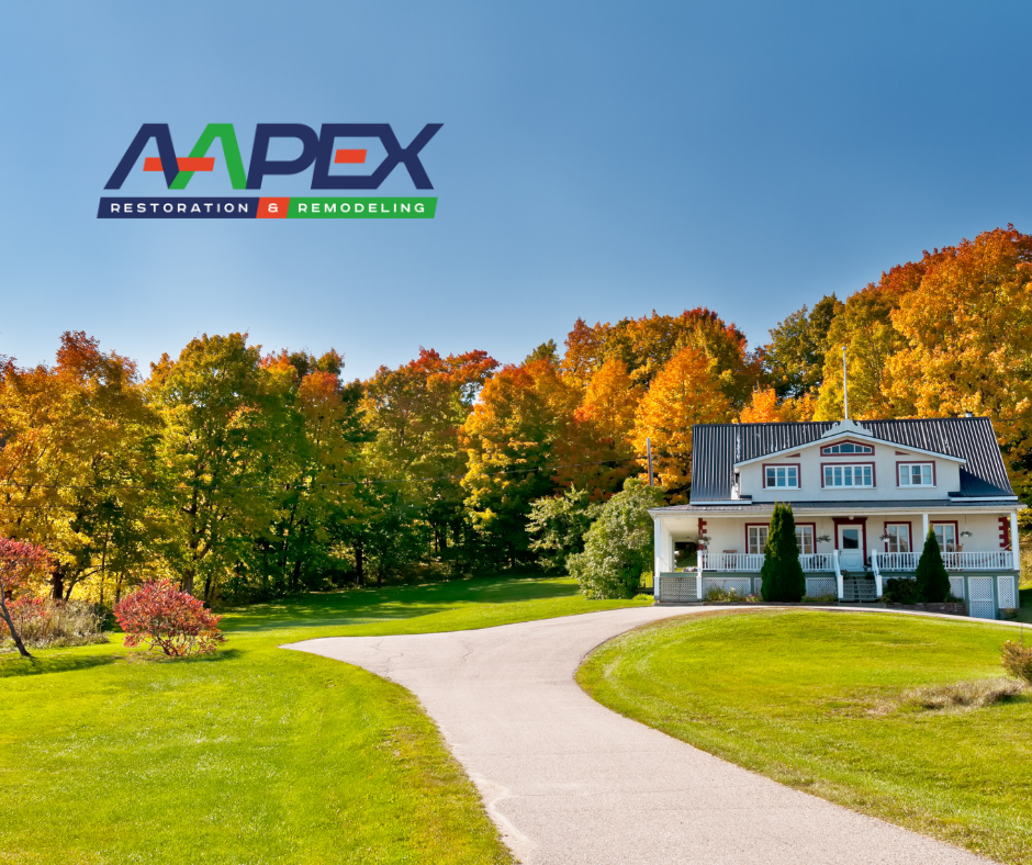 View of a home in the fall.