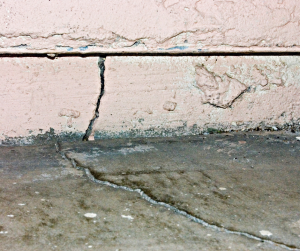 A cracked foundation.